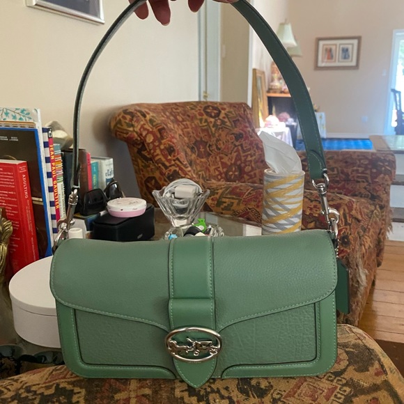 Coach Georgie Mint Green Bag With Straps NWT - Picture 2 of 11